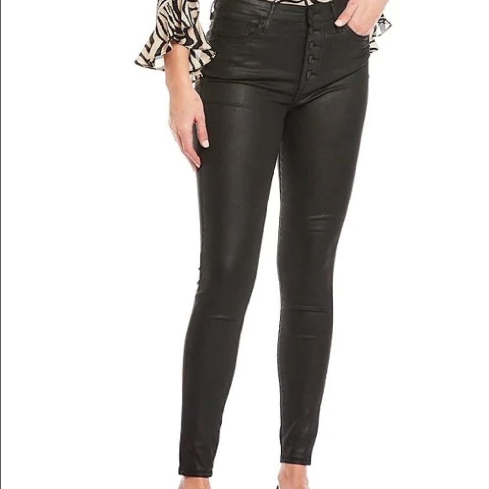Kut from the Kloth Mia high rise skinny black coated Jean